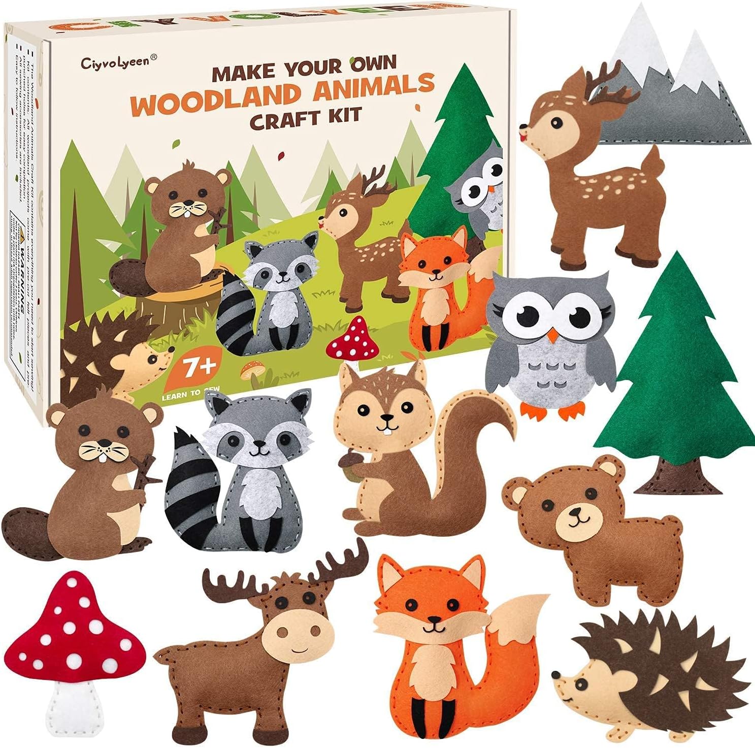 Woodland Animals Craft Kit Kids DIY Crafting