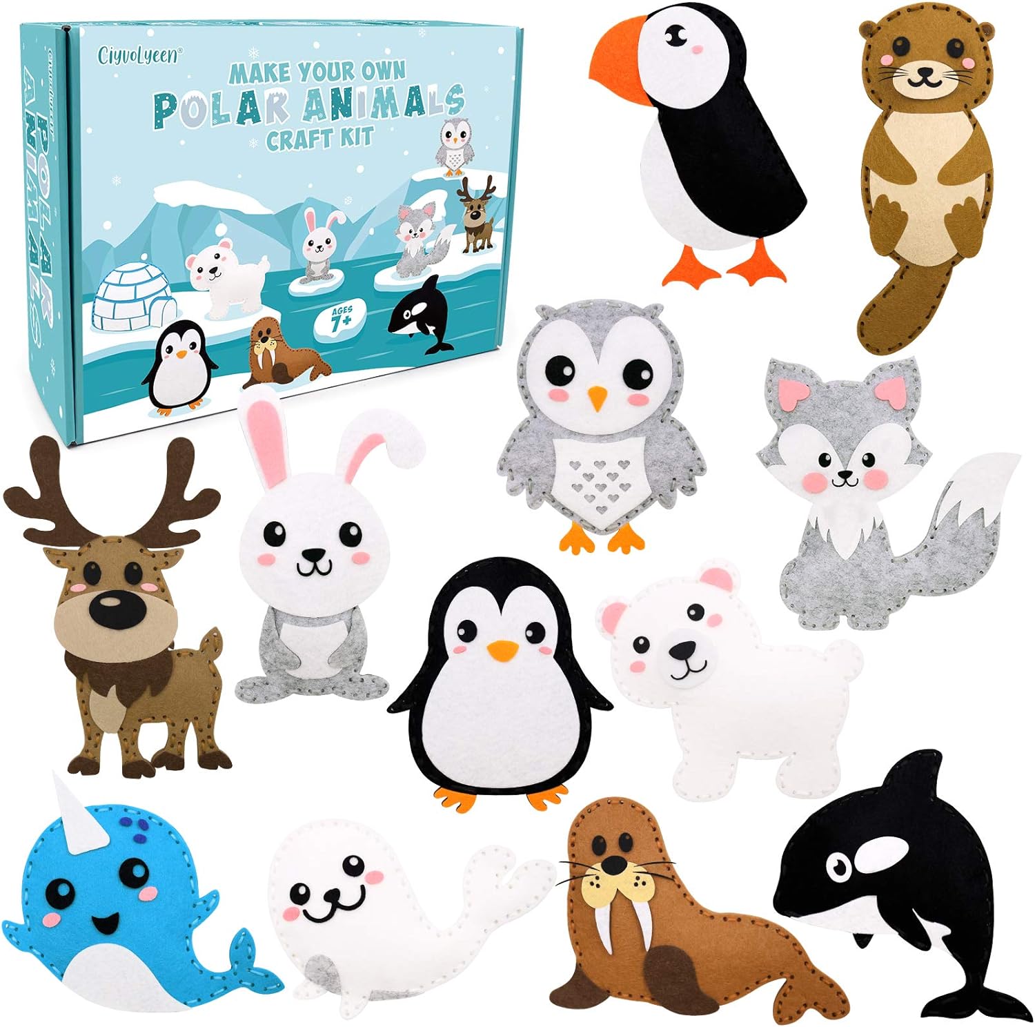 Polar Animals Sewing Kit for Kids