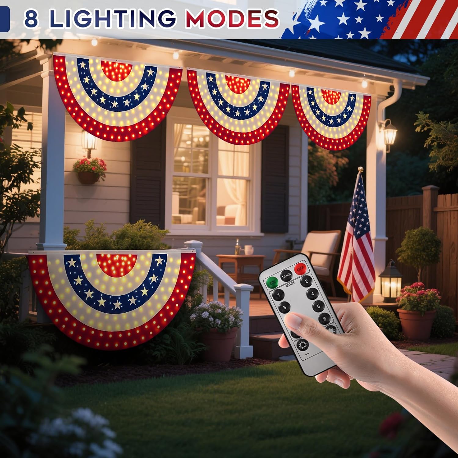 250th Anniversary American Commemorative Flag with LED Lights