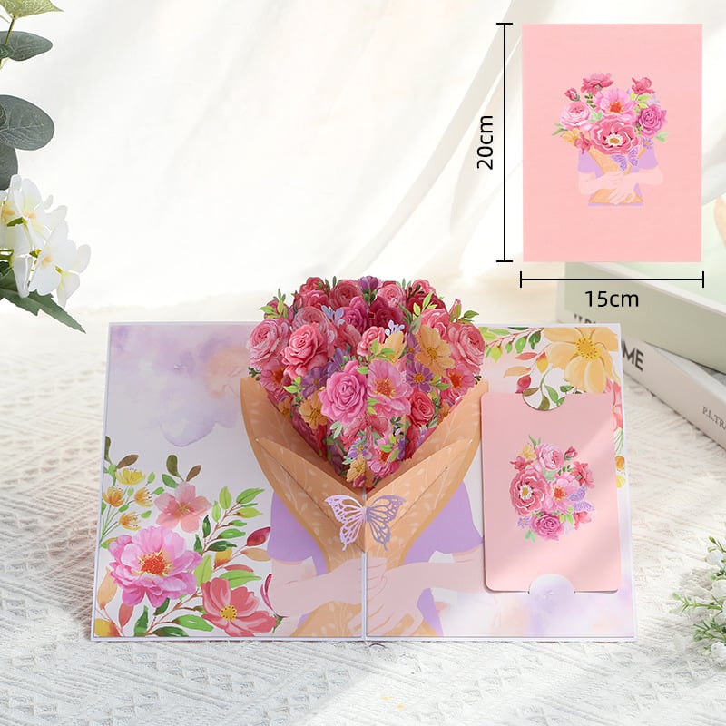 Pop Up Flower Bouquet Valentine’s Day card