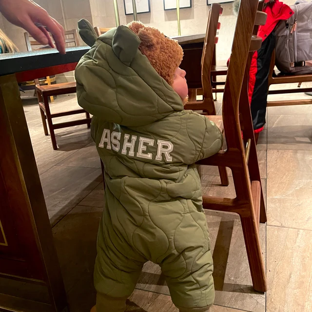 Personalized Hand Patch Kids Lightweight Puffer Romper