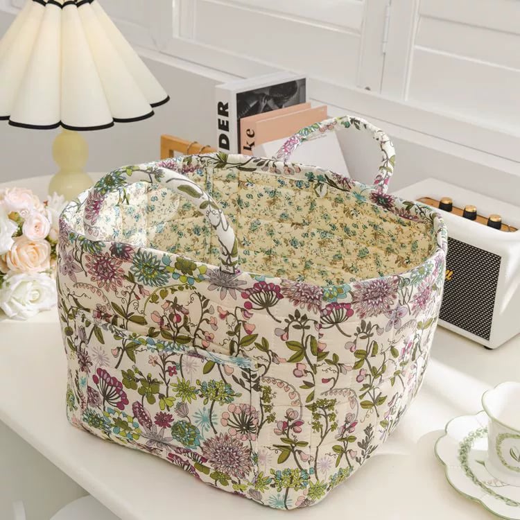 Panier de rangement en tissu bohème