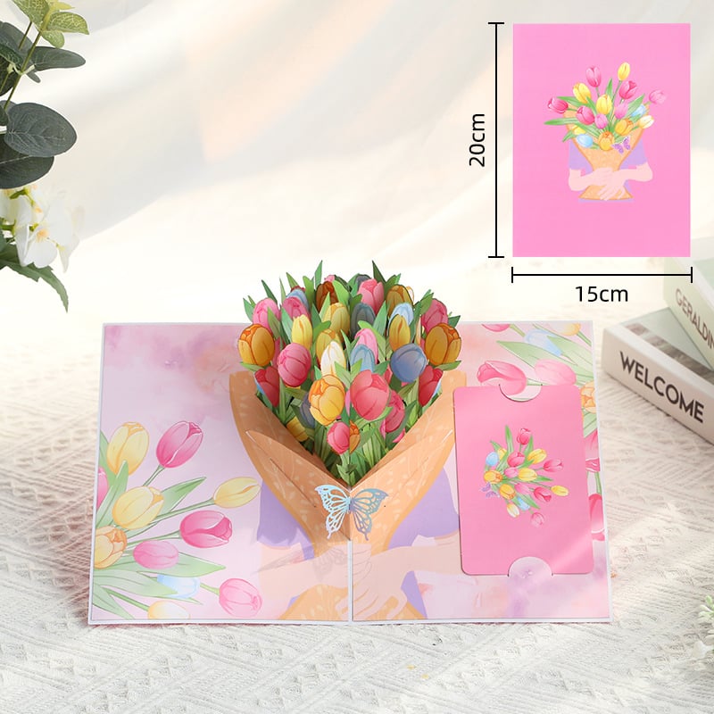 Pop Up Flower Bouquet Valentine’s Day card