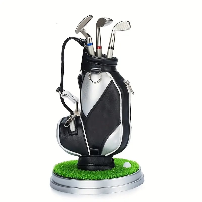 Golf Pen Holder with 3-Pen Set – Stylish Desk Organizer for Golf Lovers