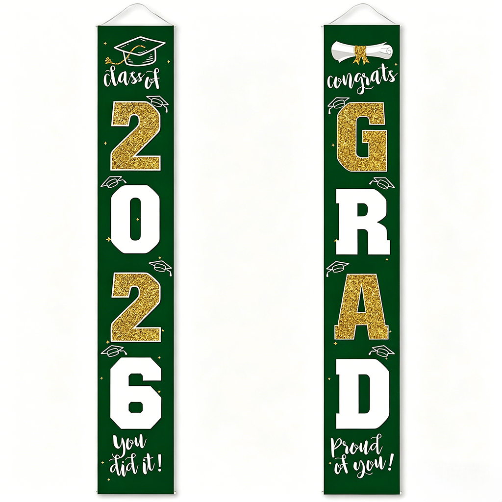 🎓Class of 2026 Graduation Banner 11.8" x 70.87"  (✨Set of 2)