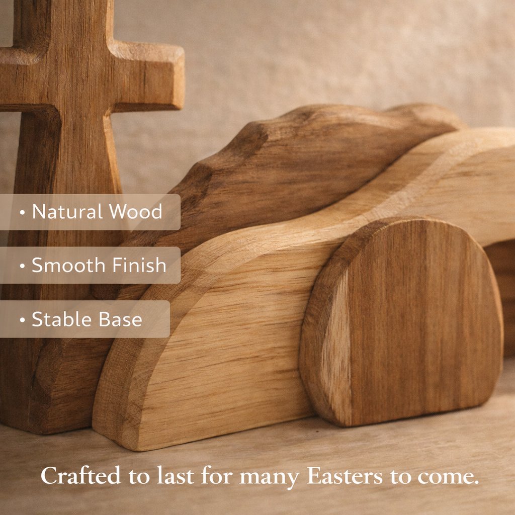 The Wooden Resurrection Cross & Empty Tomb