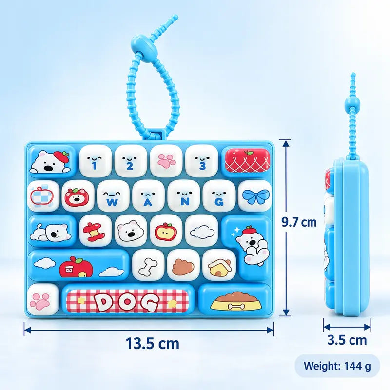 ⌨️ Cute Mini Keyboard Keychain – 4 Adorable Pastel Styles!