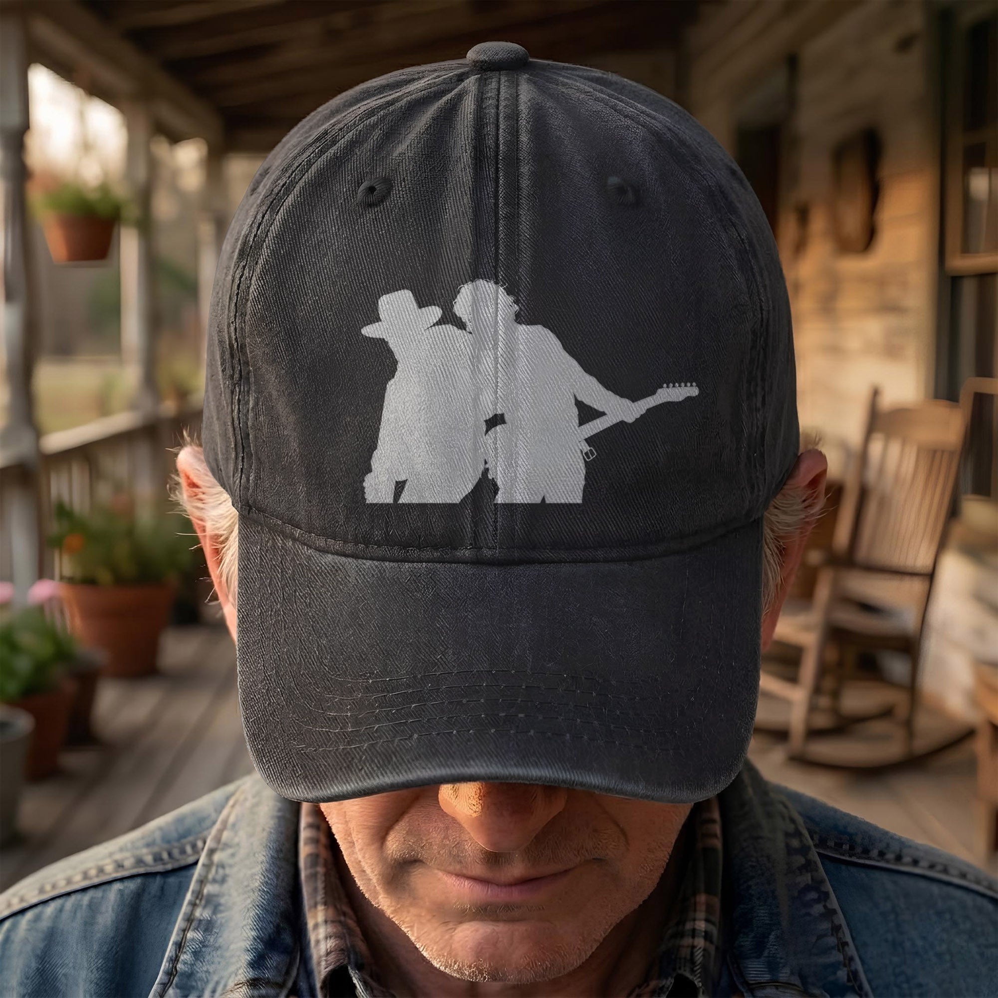 Bruce Springsteen And Clarence Clemons Denim Cap – Retro Rock Music Fan Cap