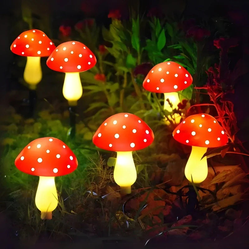 Solar Mushroom Garden Stake Light