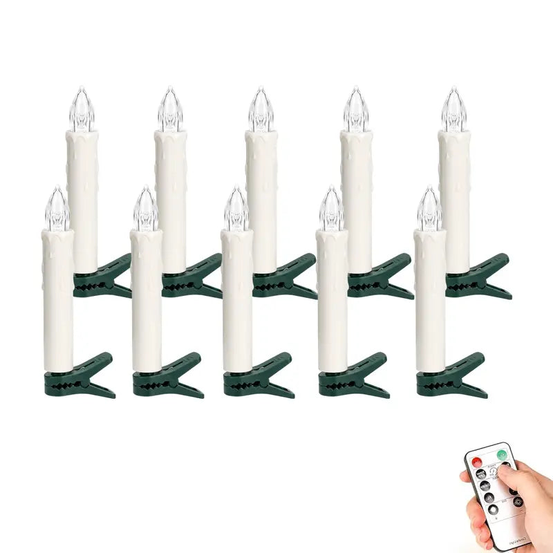 🎄 Flameless LED Christmas Candle Lights with Remote – 10/20 Pack