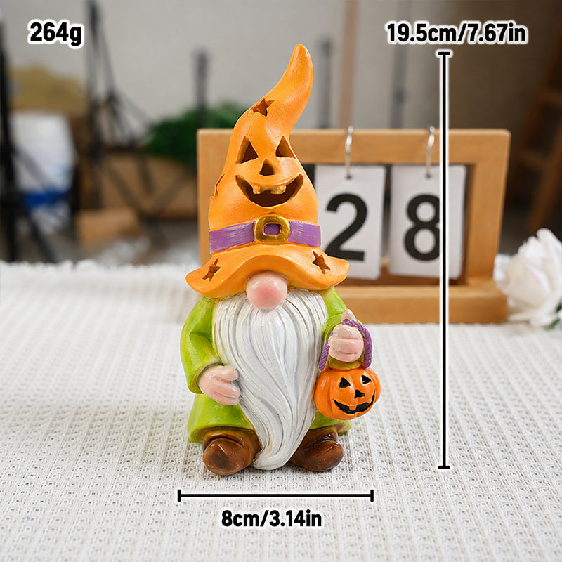 Dual-Season Gnome Figurine Set Halloween & Christmas Decor