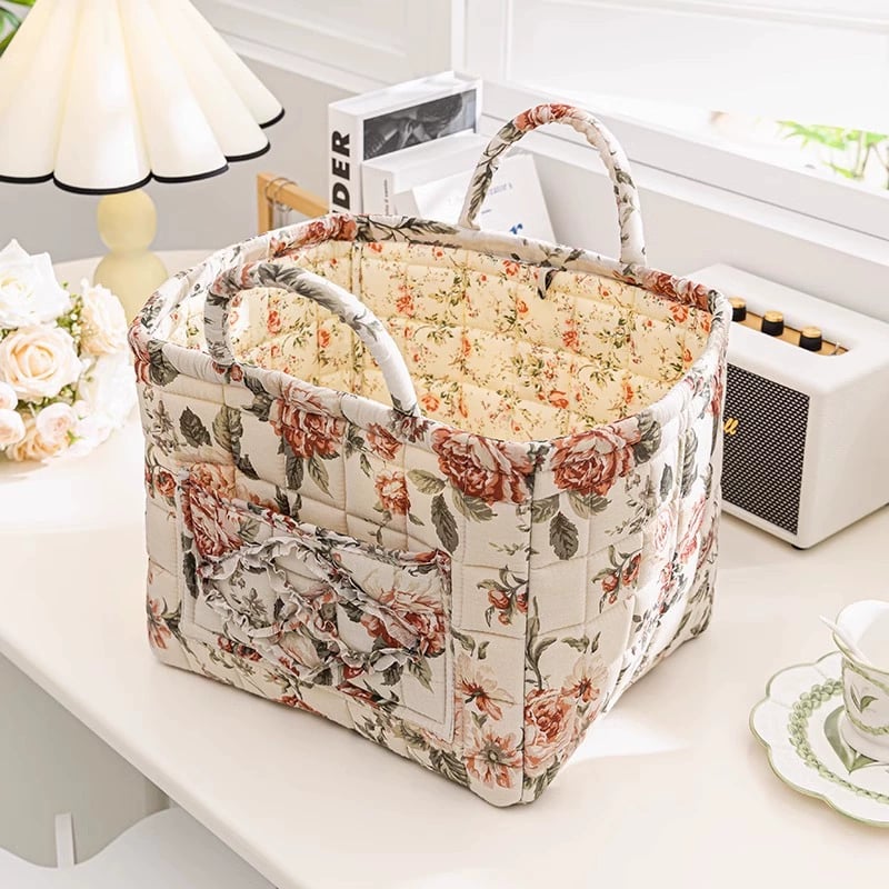 Panier de rangement en tissu bohème
