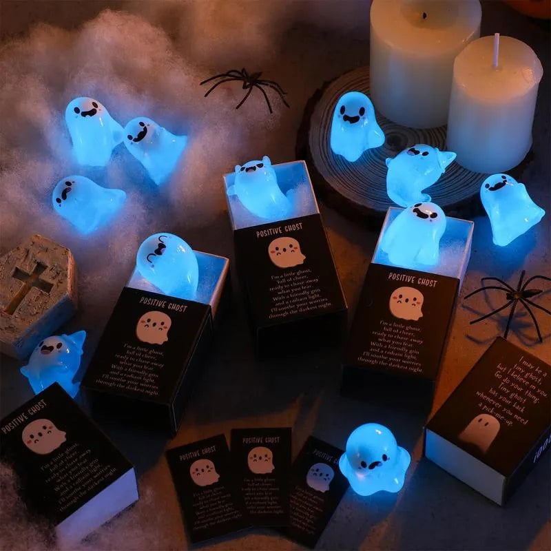 Halloween  Glow in the Dark Mini Ghost Figures with Box