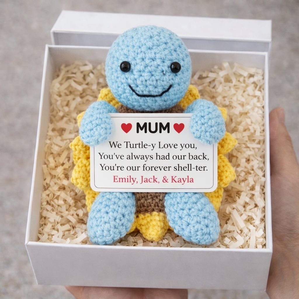 Cadeau de Fête des Mères au Crochet - Tortue Personnalisée