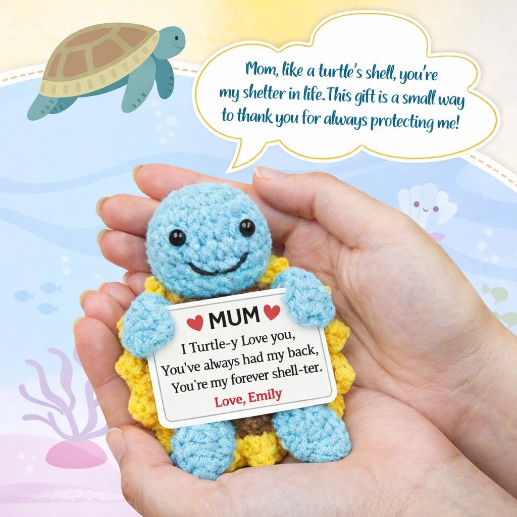 Cadeau de Fête des Mères au Crochet - Tortue Personnalisée