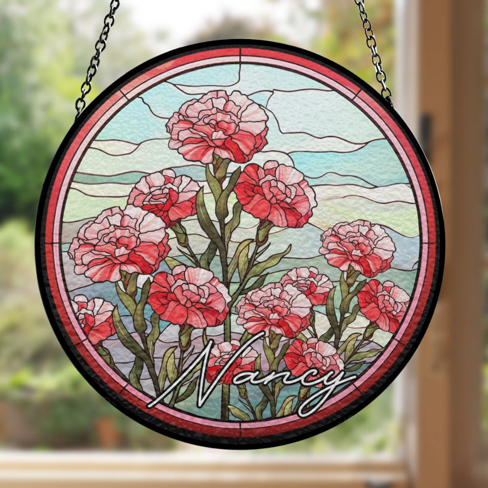 Where Flowers Bloom So Does Hope - Personalized Custom Window Hanging Suncatcher