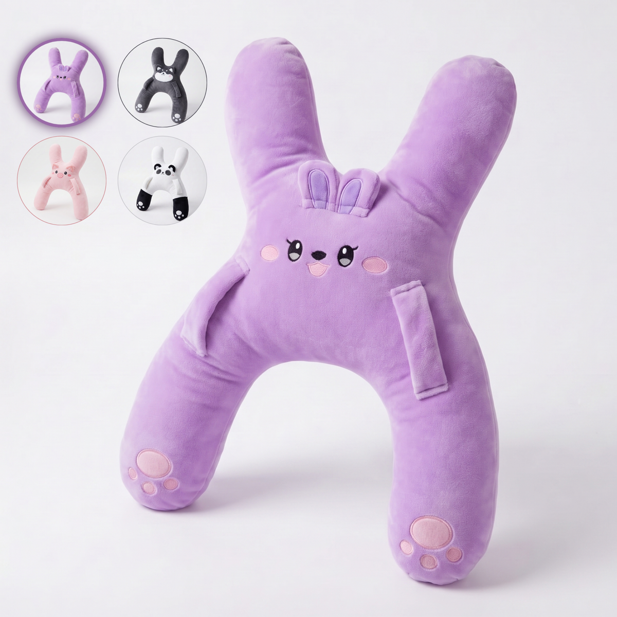 Kids X-Shaped Travel Hug Pillow 🧸 Cozy Car Nap Buddy