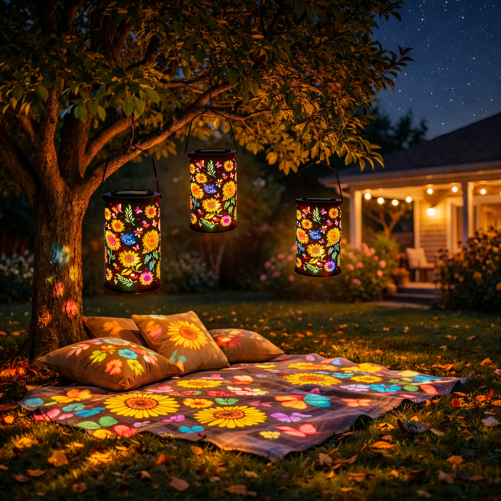 Lanterne solaire de jardin décorative Tournesol lumineux