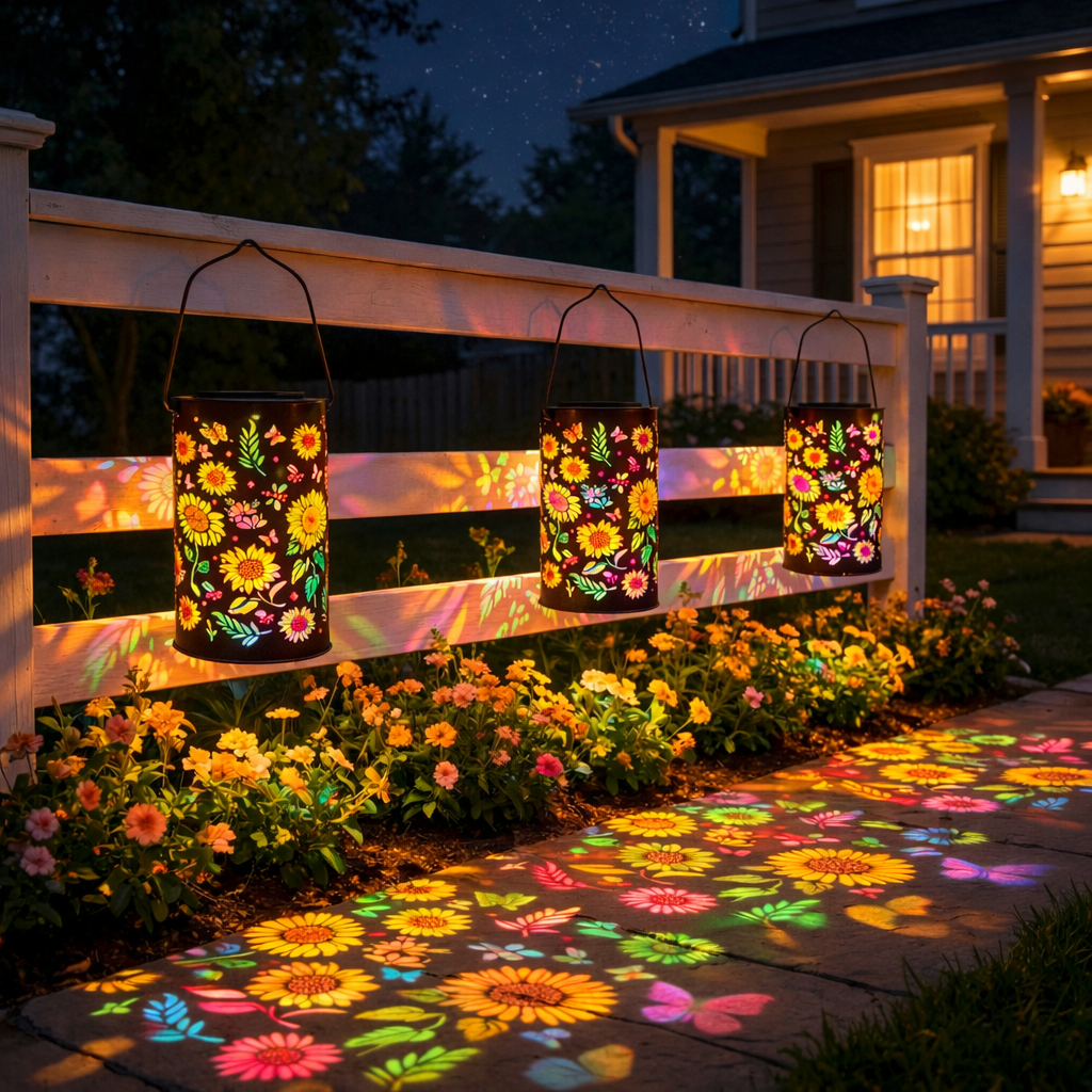 Lanterne solaire de jardin décorative Tournesol lumineux
