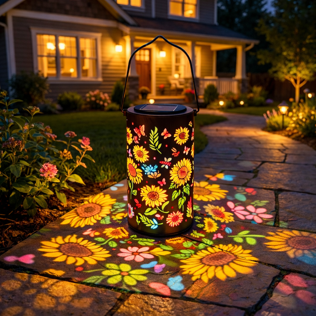 Lanterne solaire de jardin décorative Tournesol lumineux