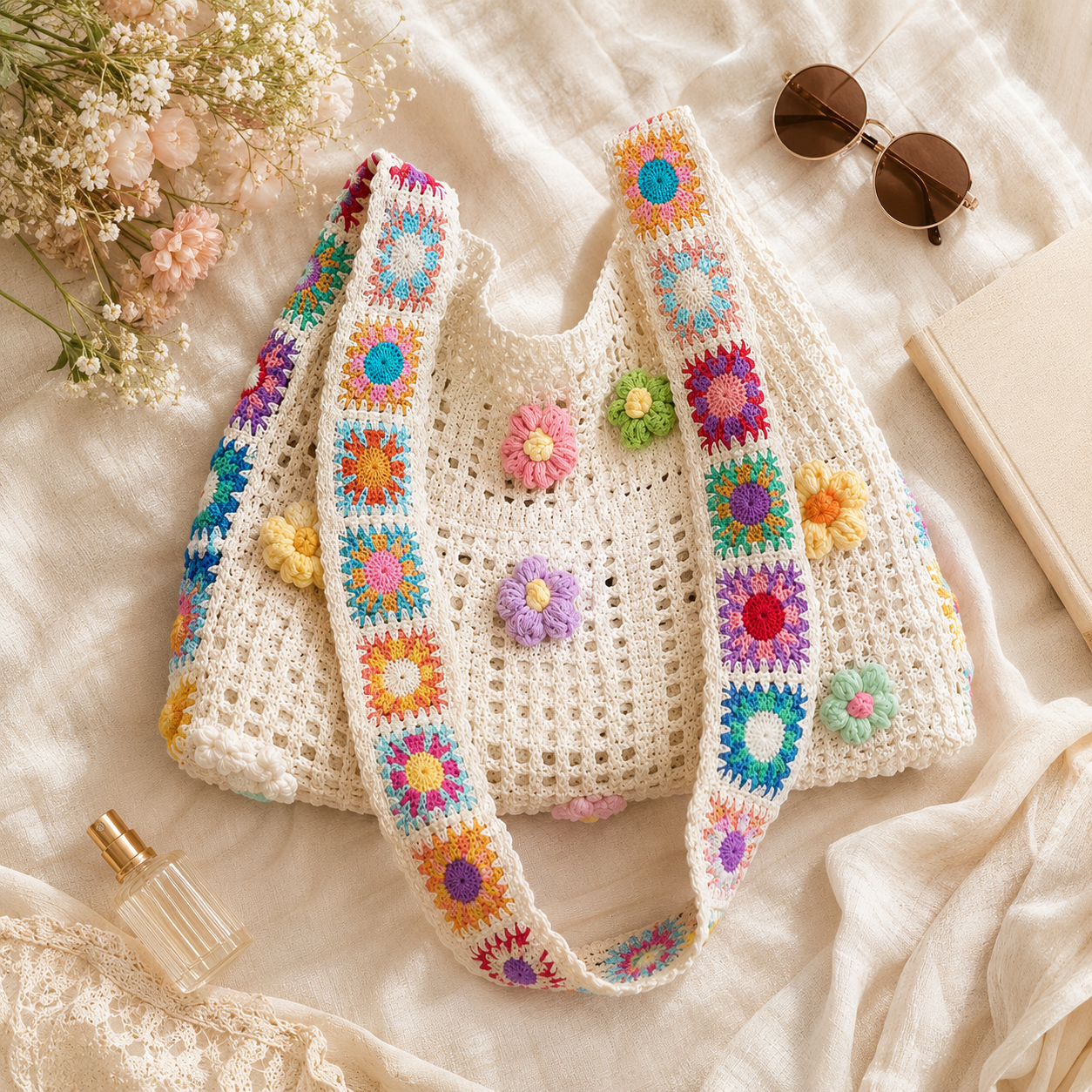 Floral Patchwork Bag Wear It Shoulder or Crossbody