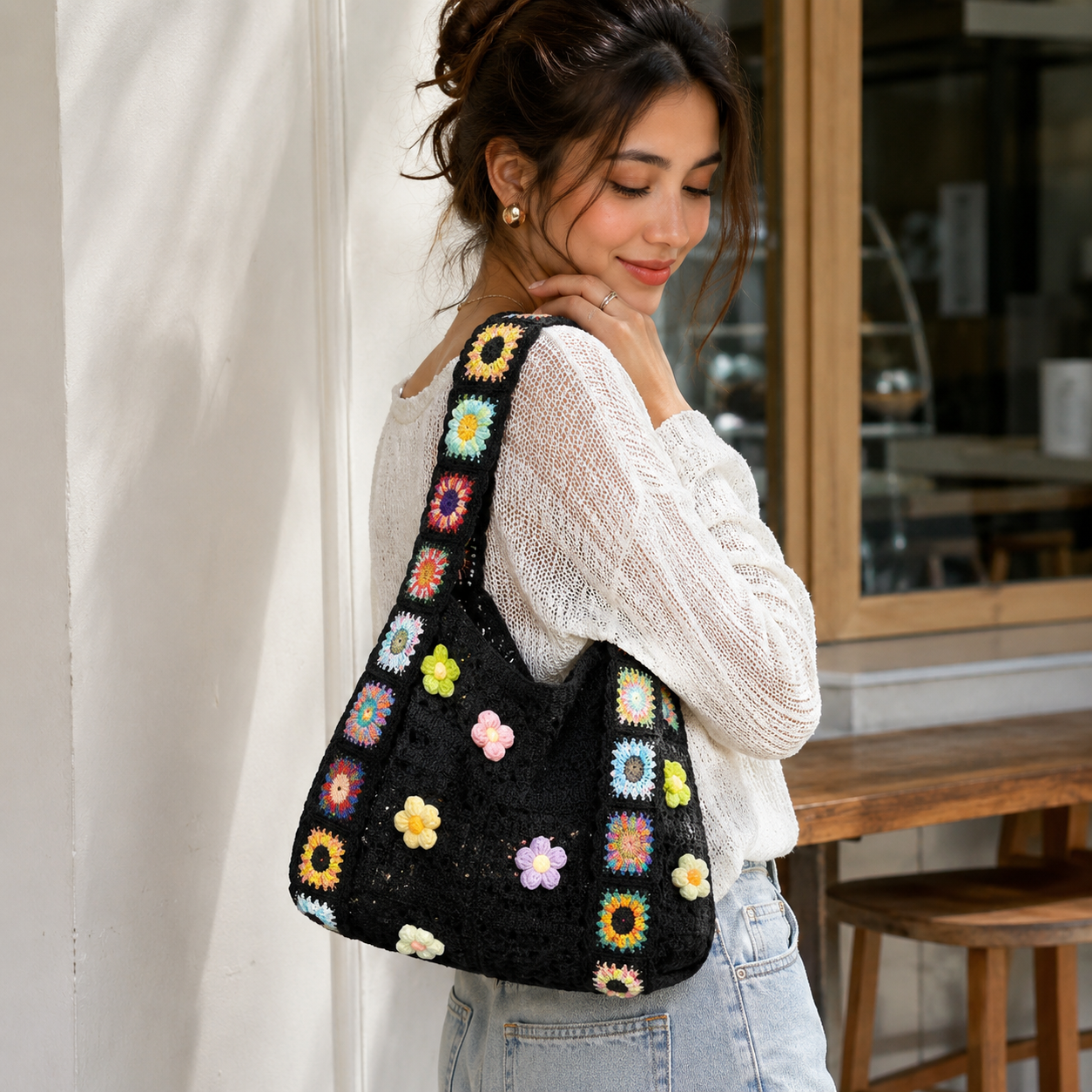 Floral Patchwork Bag Wear It Shoulder or Crossbody