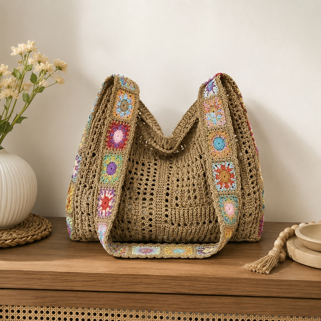 Floral Patchwork Bag Wear It Shoulder or Crossbody