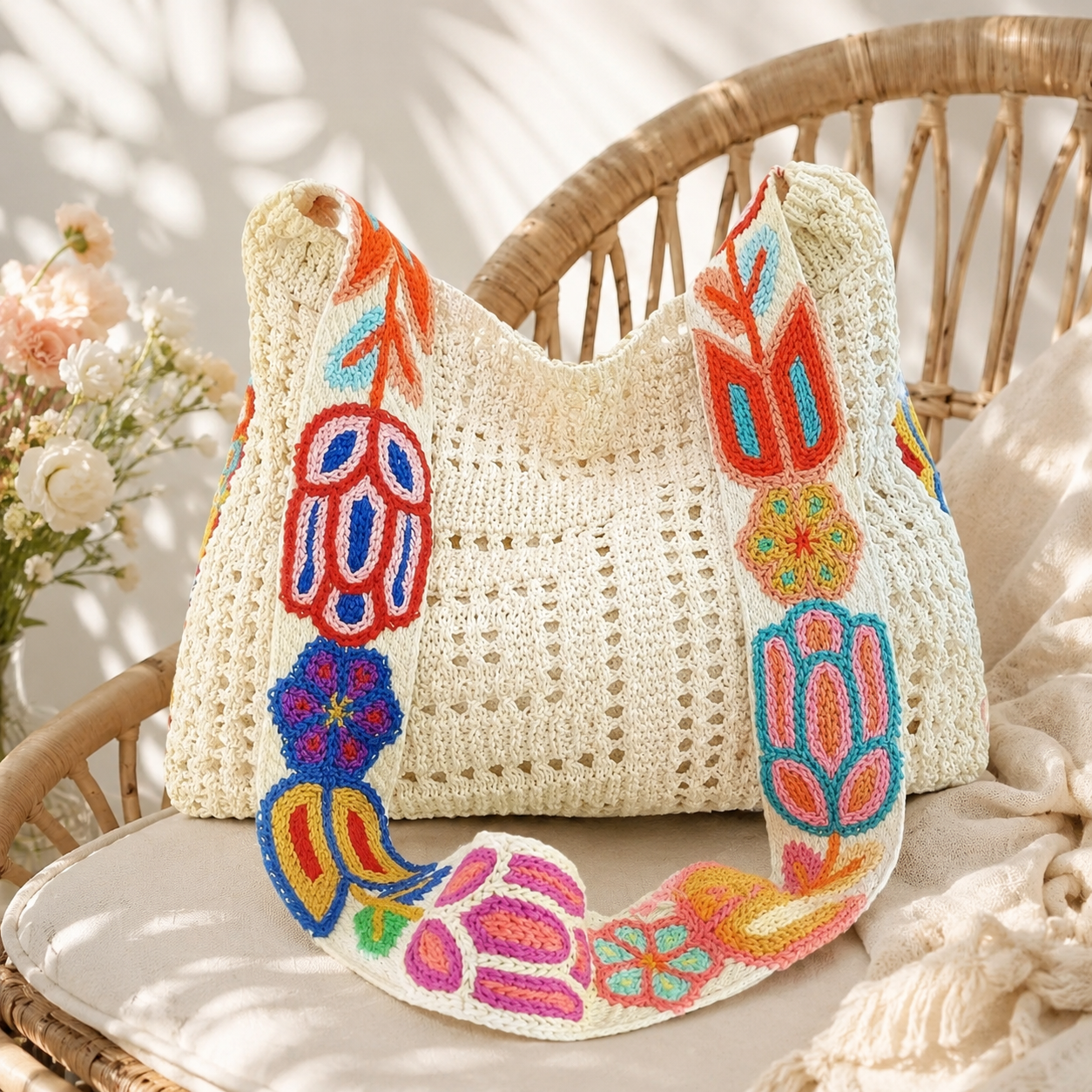 Floral Patchwork Bag Wear It Shoulder or Crossbody