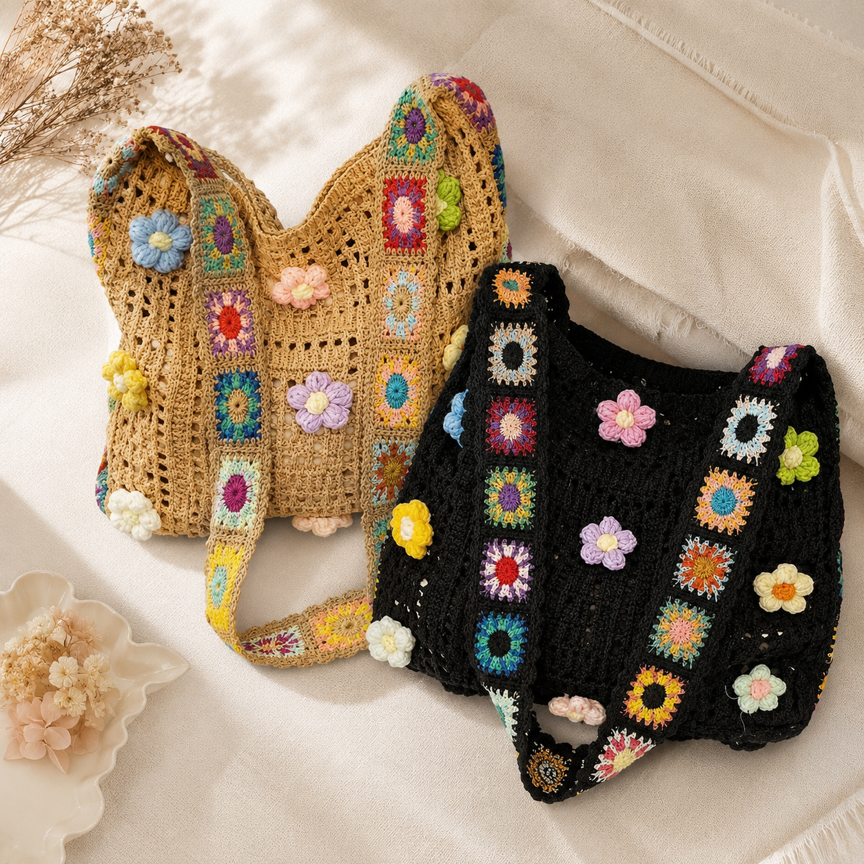 Floral Patchwork Bag Wear It Shoulder or Crossbody