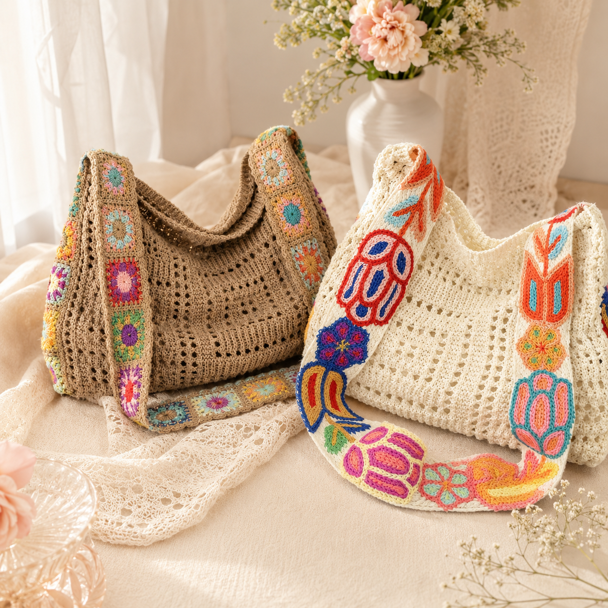 Floral Patchwork Bag Wear It Shoulder or Crossbody