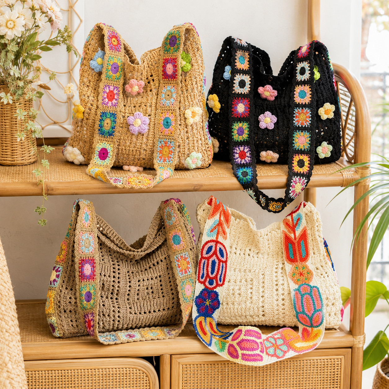 Floral Patchwork Bag Wear It Shoulder or Crossbody