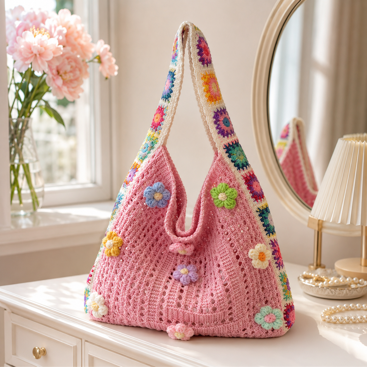 Floral Patchwork Bag Wear It Shoulder or Crossbody