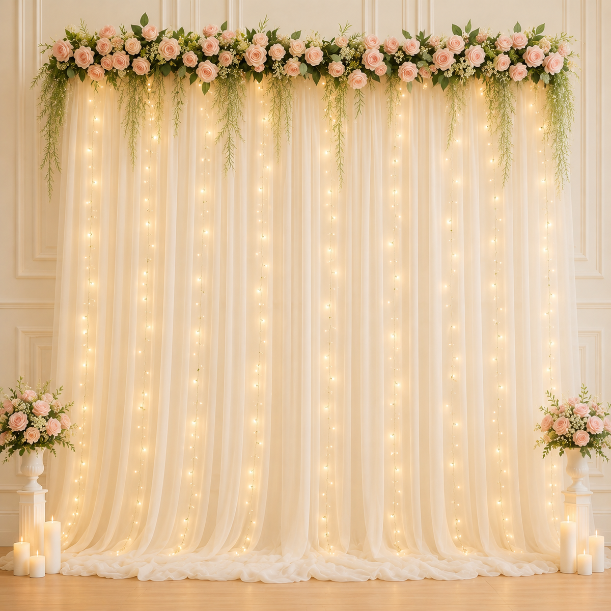Dreamy Tulle Curtain Lights Set