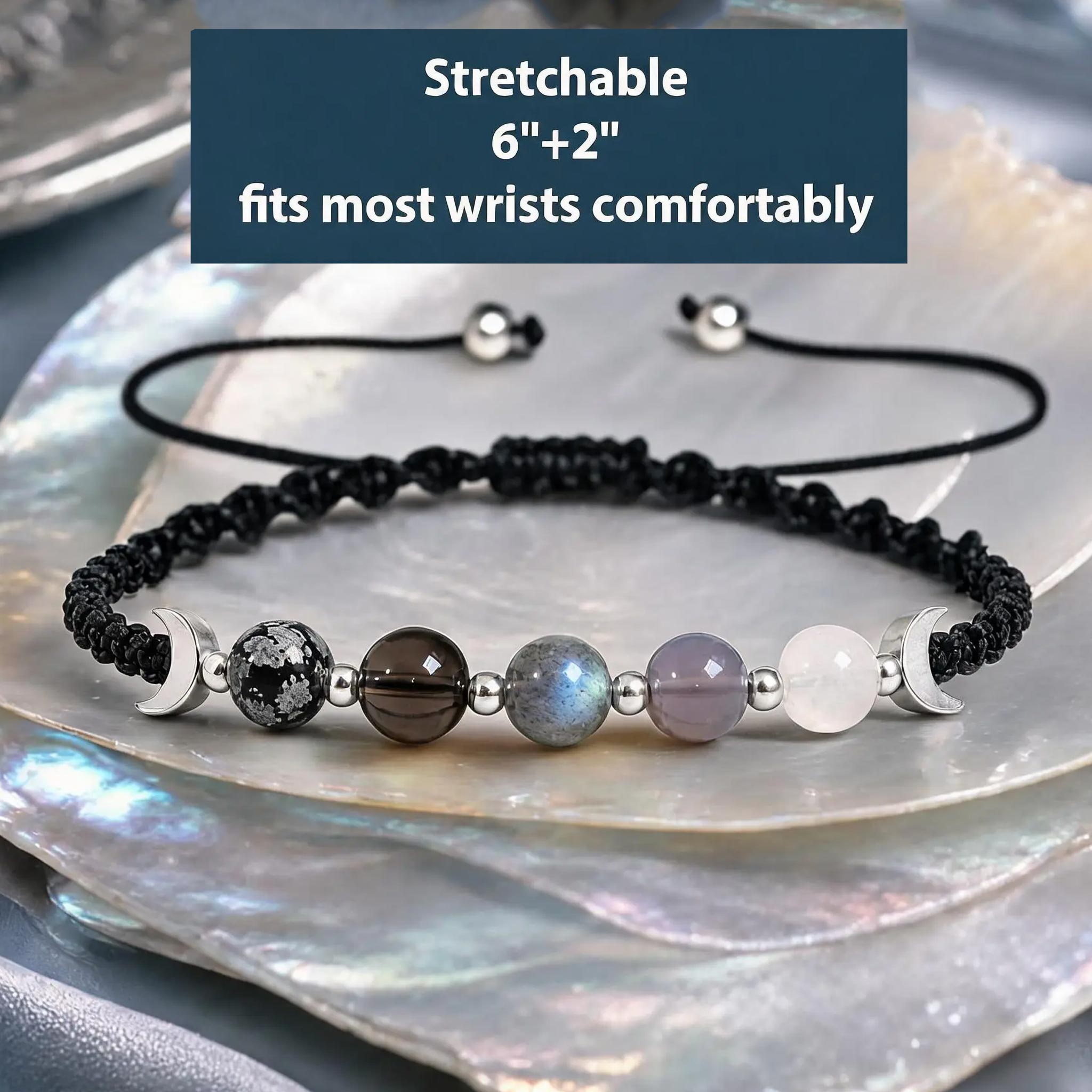 This Too Shall Pass Moon Phase Crystal Bracelet