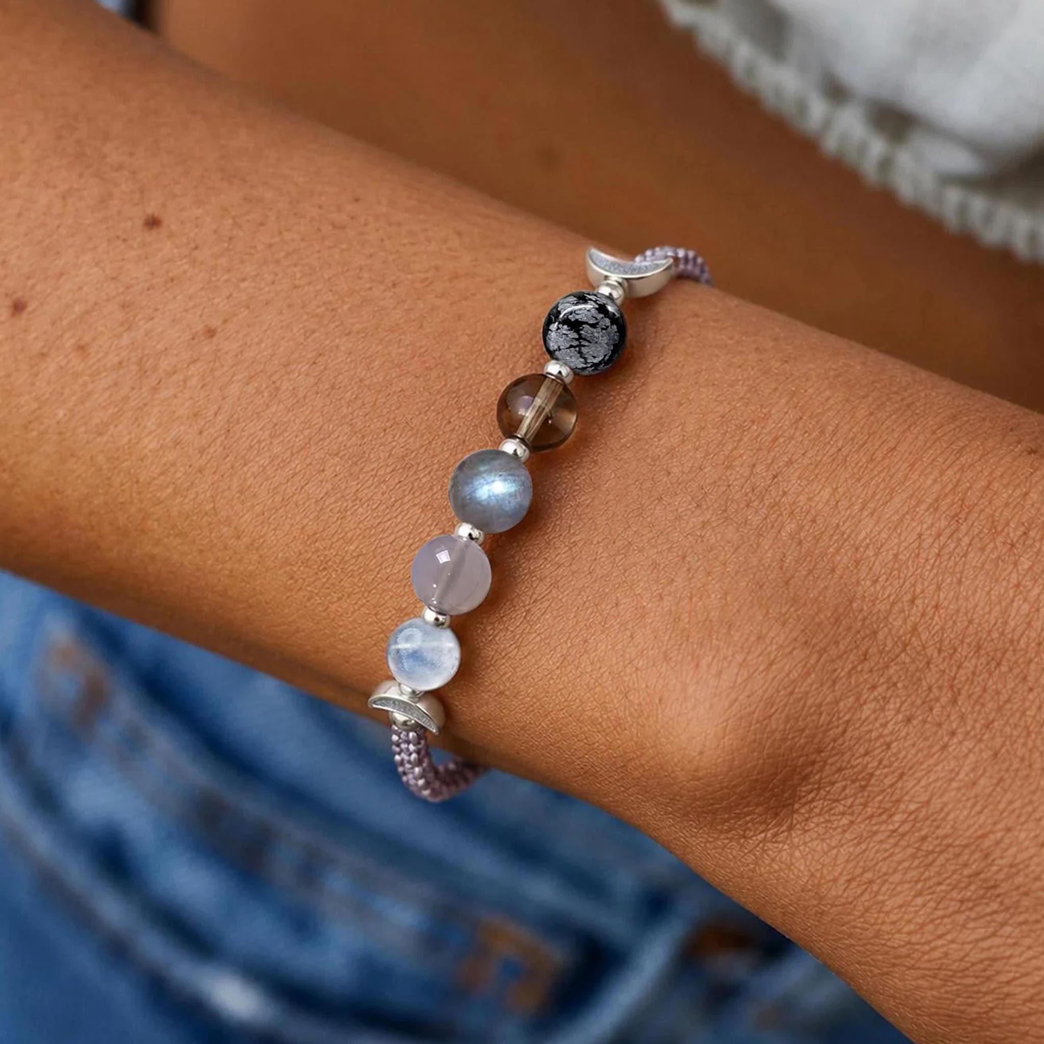 This Too Shall Pass Moon Phase Crystal Bracelet