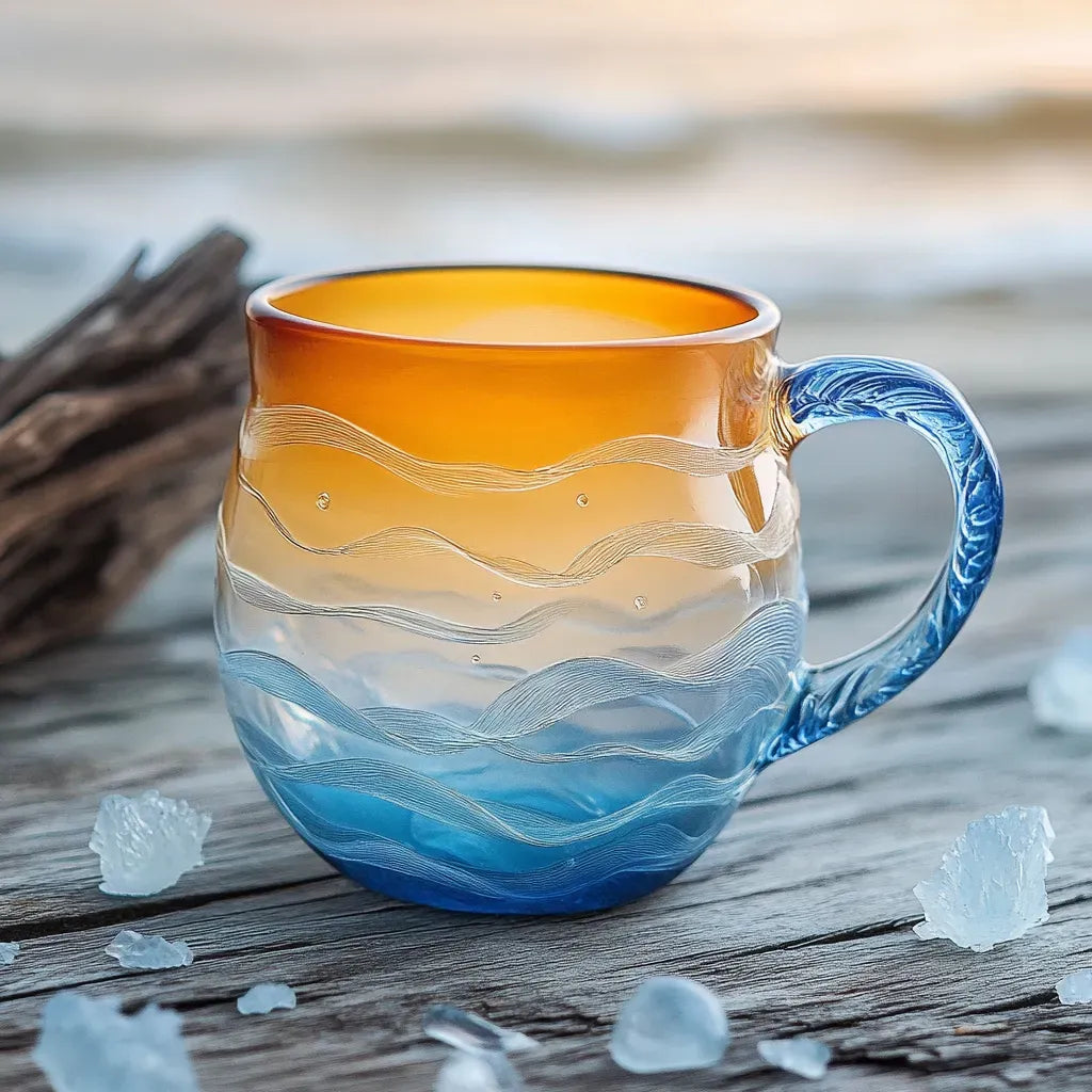 Ocean Wave Glass Mug