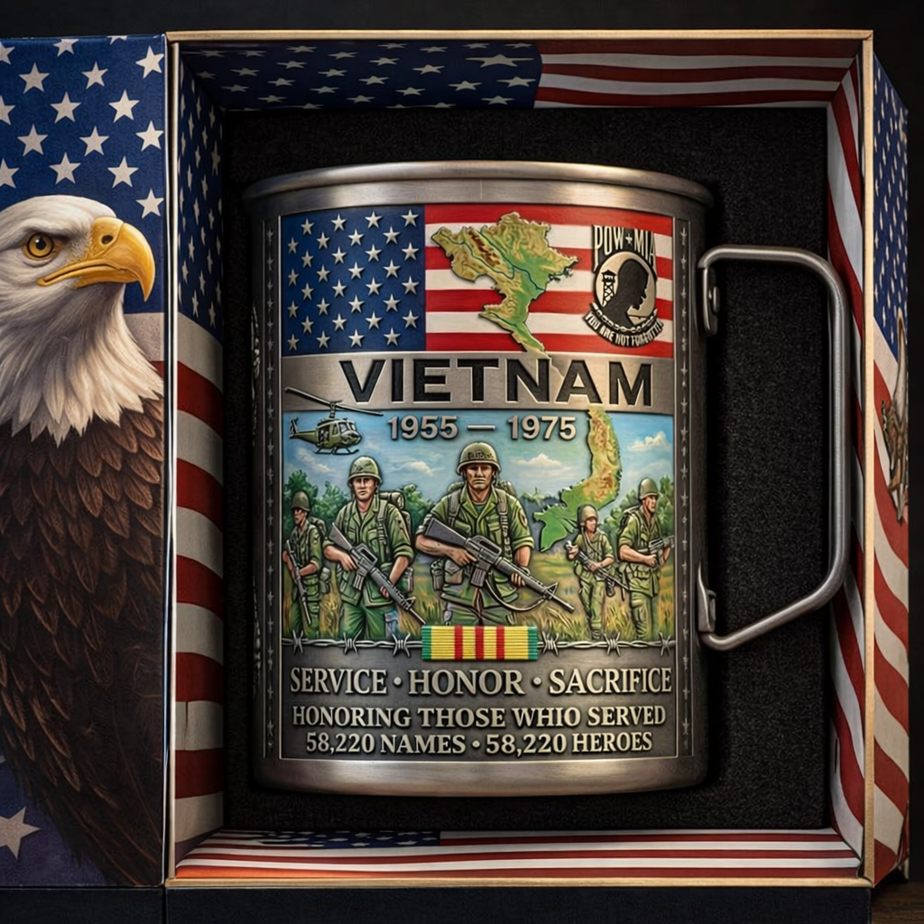 Vietnam Veteran Coffee Mug – 1955–1975 Service Tribute Gift
