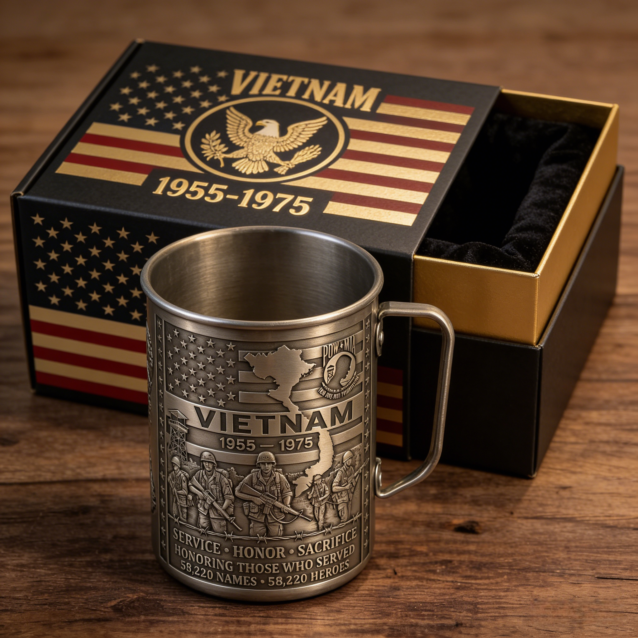 Vietnam Veteran Coffee Mug – 1955–1975 Service Tribute Gift