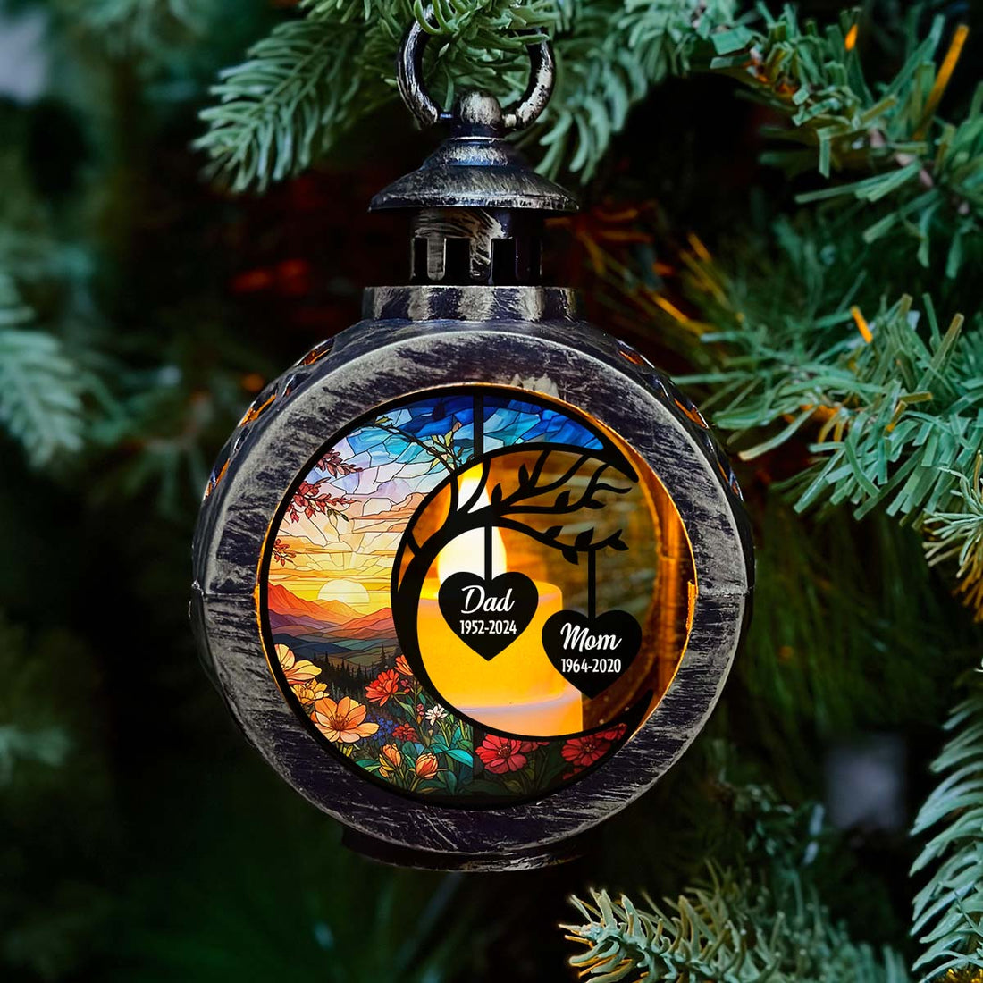 In Heaven - Personalized Custom Christmas Lantern