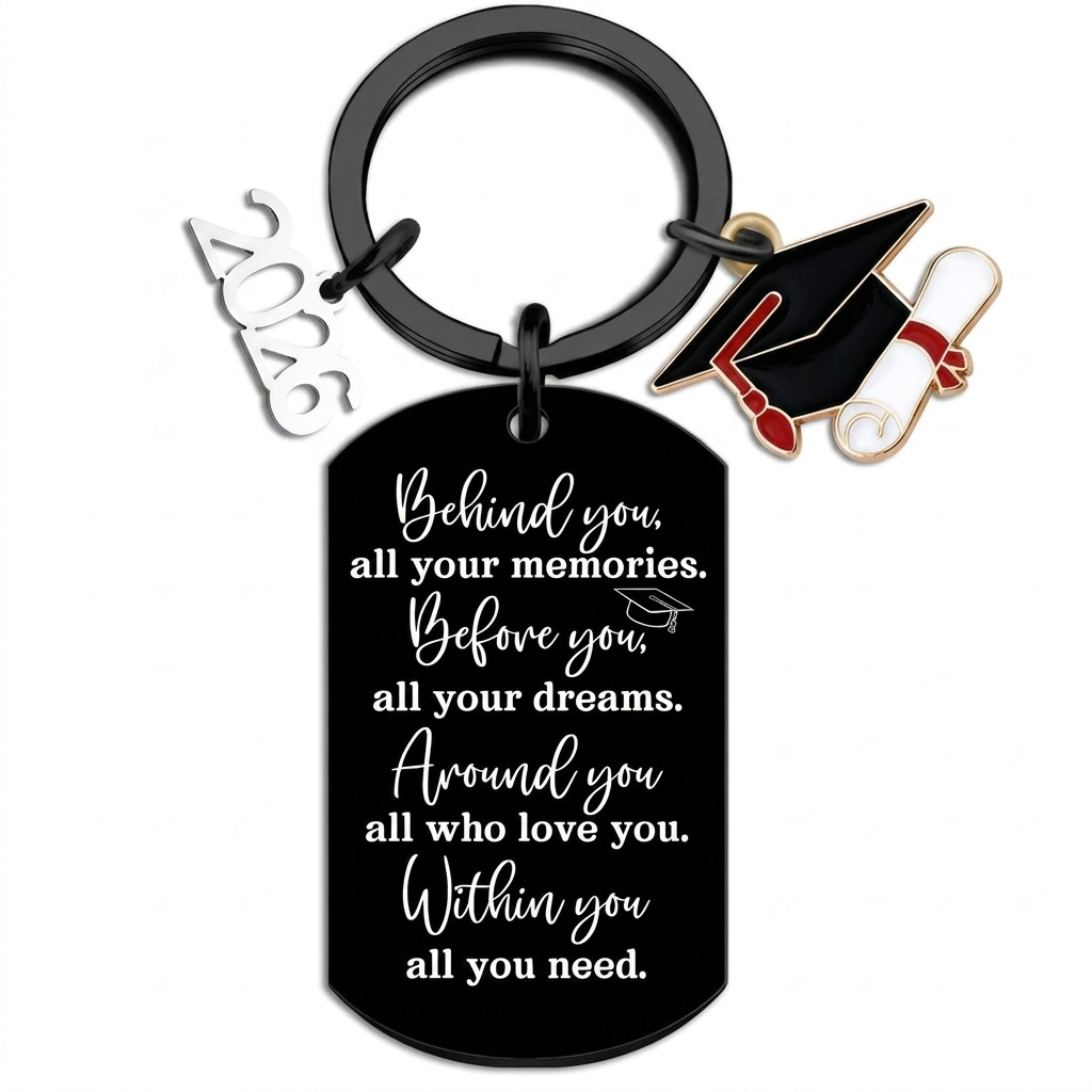 Class of 2026 Stainless Steel Graduation Keychain