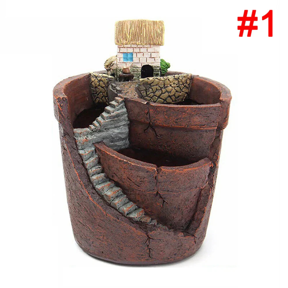 Pot de jardinière paysager pour plantes grasses mini cottage
