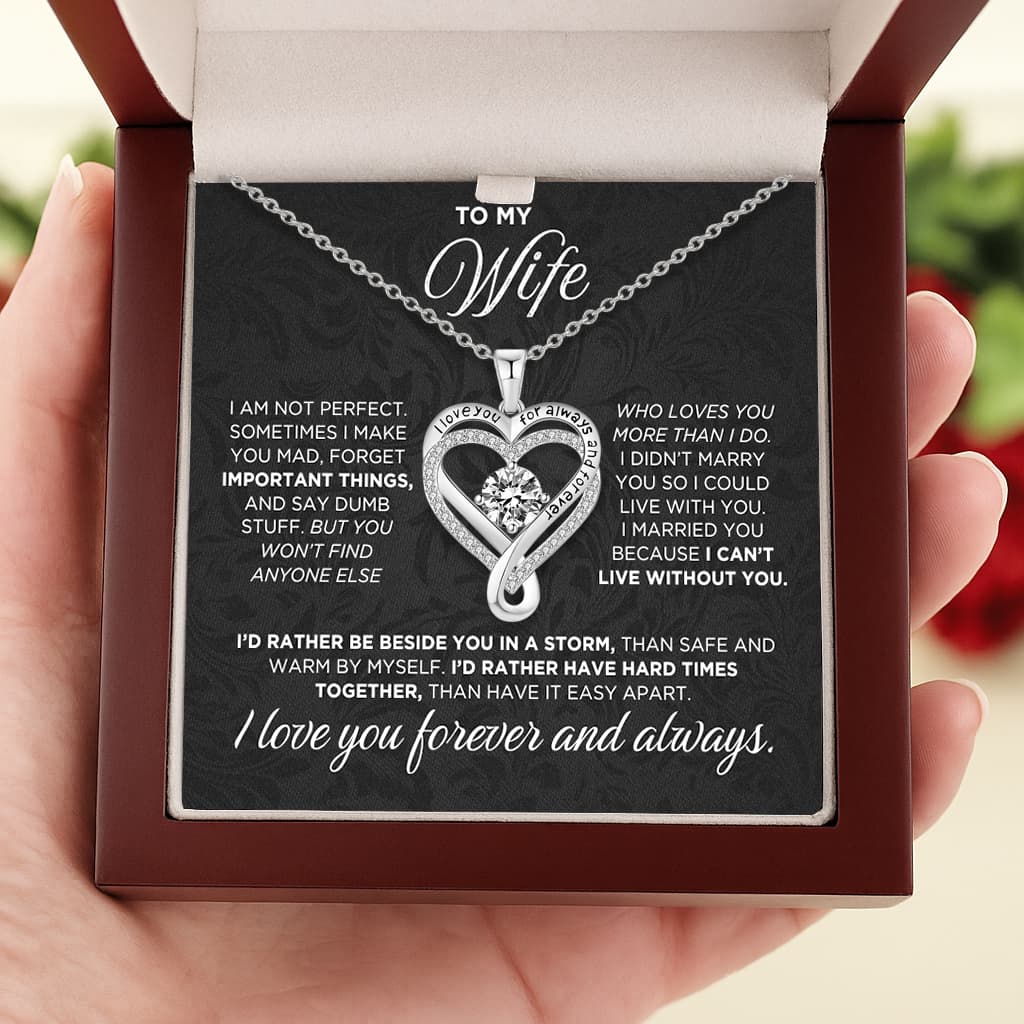 Collier Cœur « À Ma Femme » Pour Toujours et à Jamais