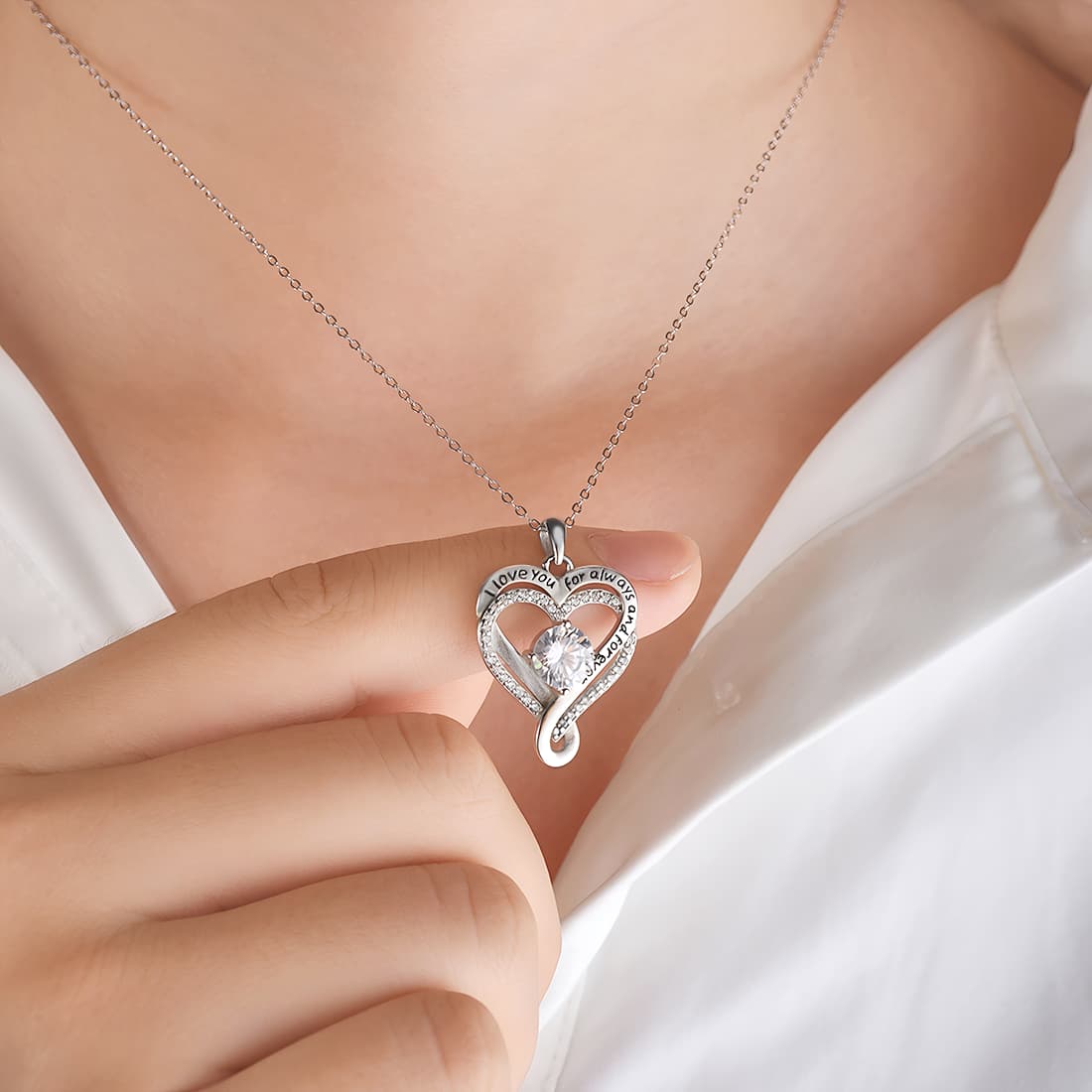 Collier Cœur « À Ma Femme » Pour Toujours et à Jamais