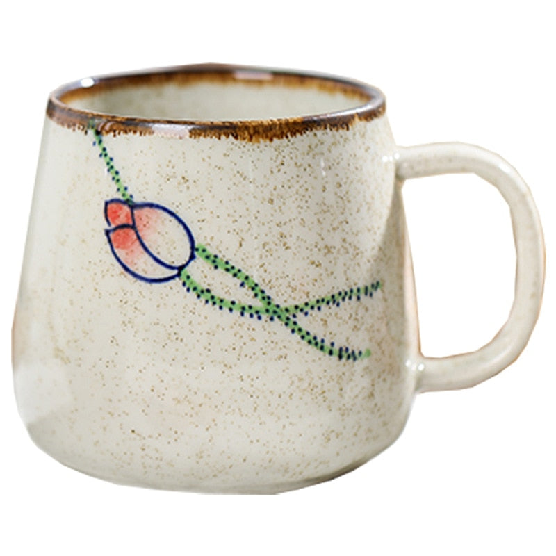 Tasses en céramique artisanales rétro japonaises