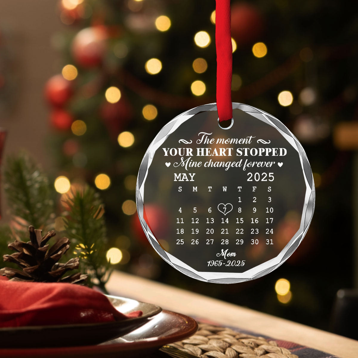 The Moment - Personalized Custom Glass Ornament