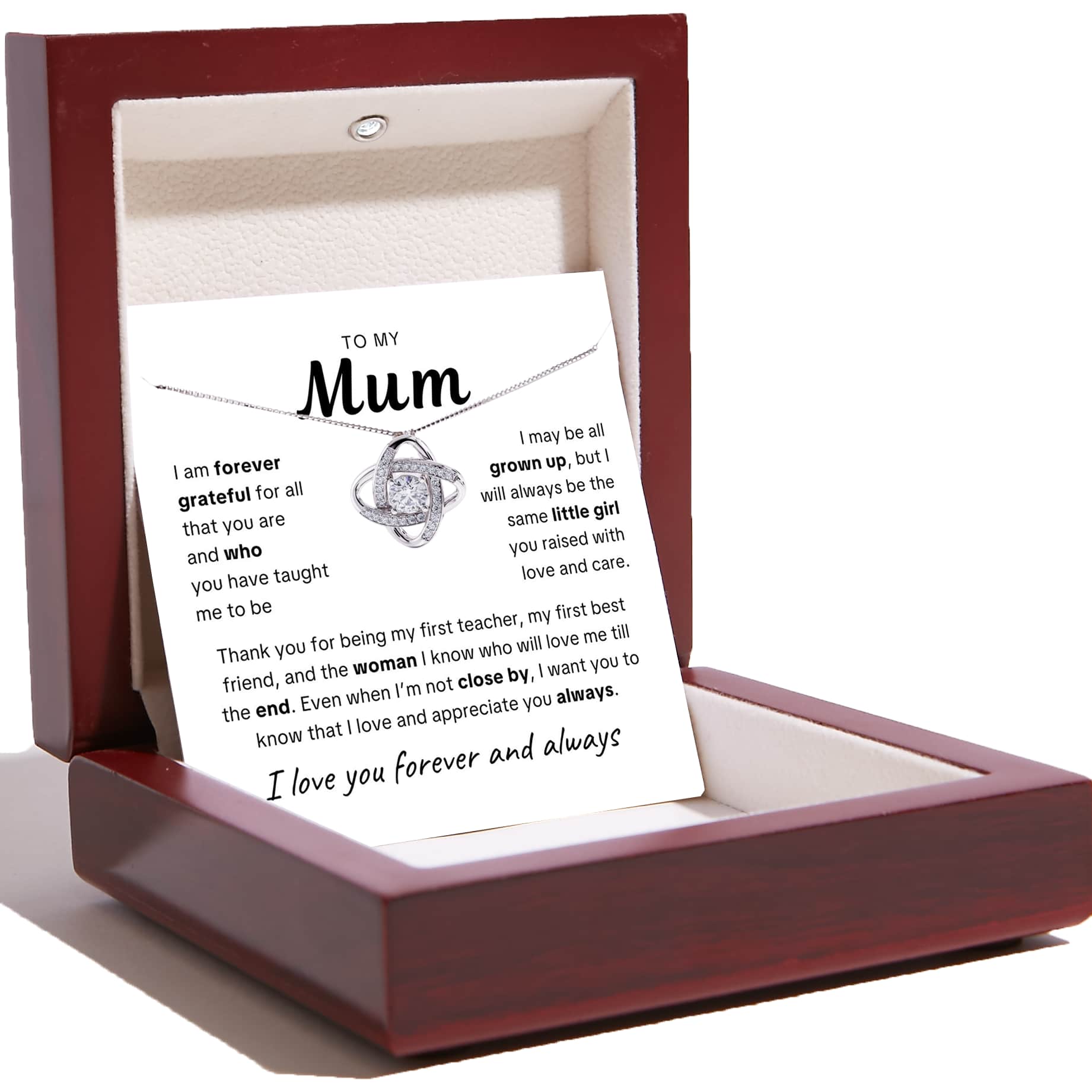 À maman – Collier Nœud d'amour pour maman