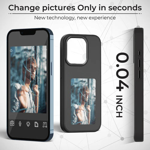 Personalized Custom Phone Case with E Ink Display Special Gift Idea Unique DIY Design
