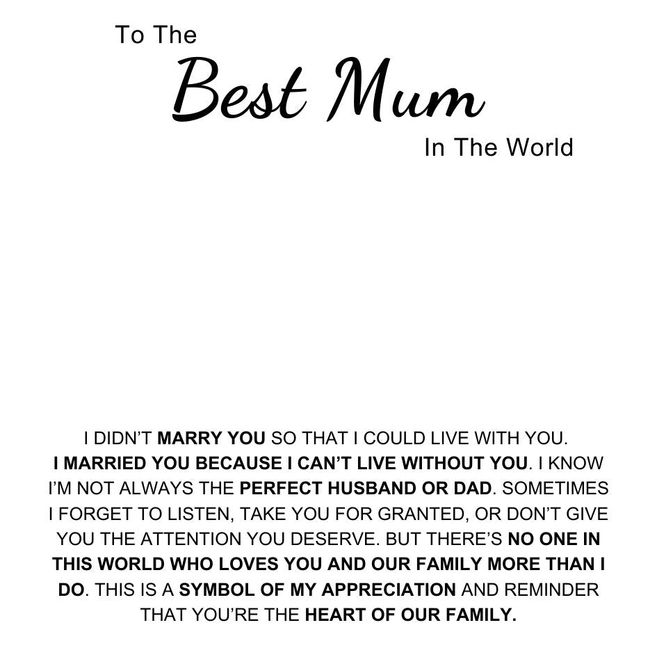 Charming Heart Necklace with Engraved Name Beads For Mum