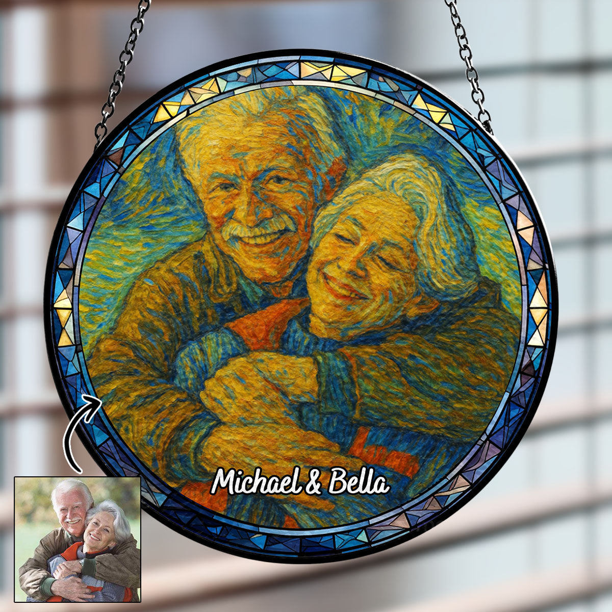 Together Forever - Personalized Custom Window Hanging Suncatcher