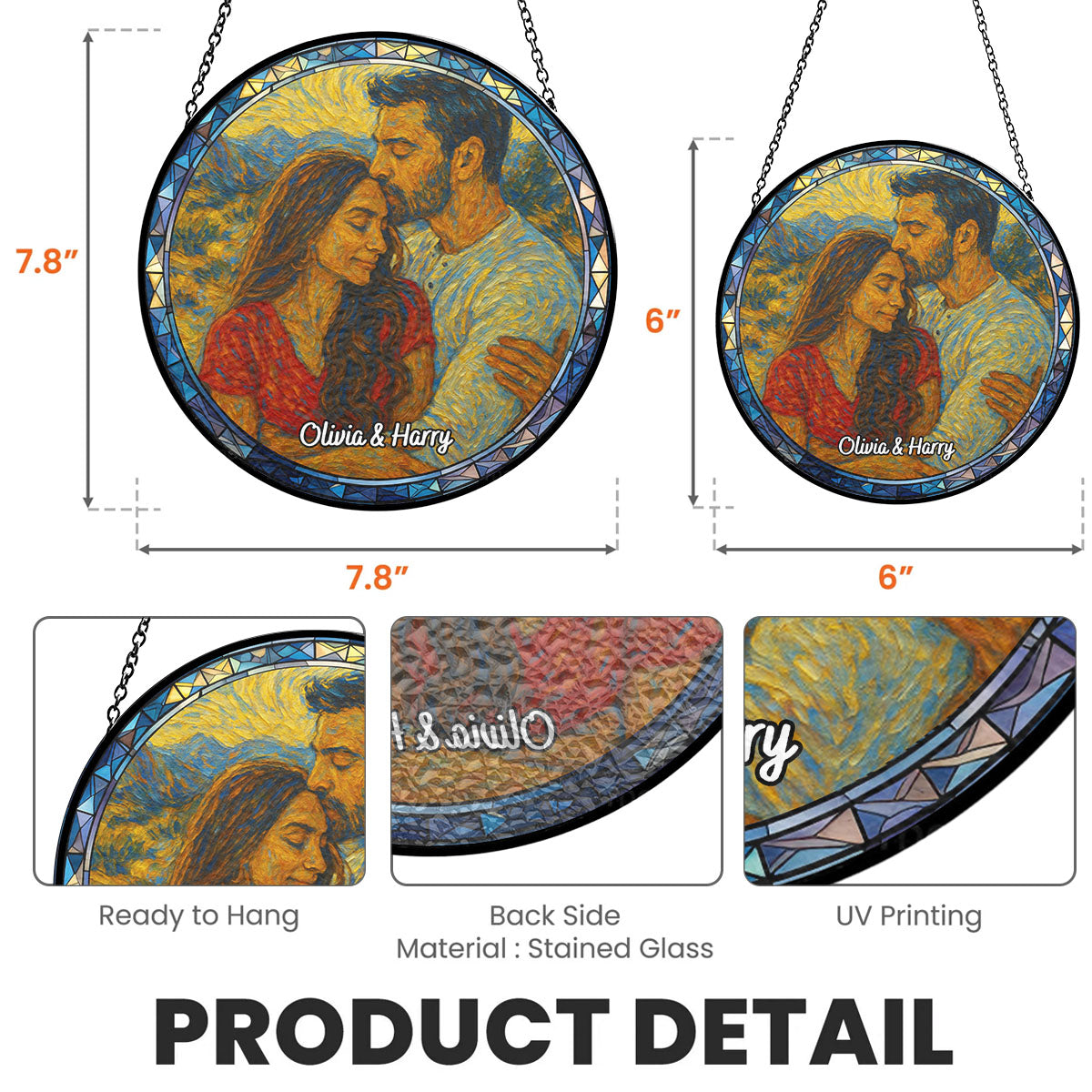 Together Forever - Personalized Custom Window Hanging Suncatcher